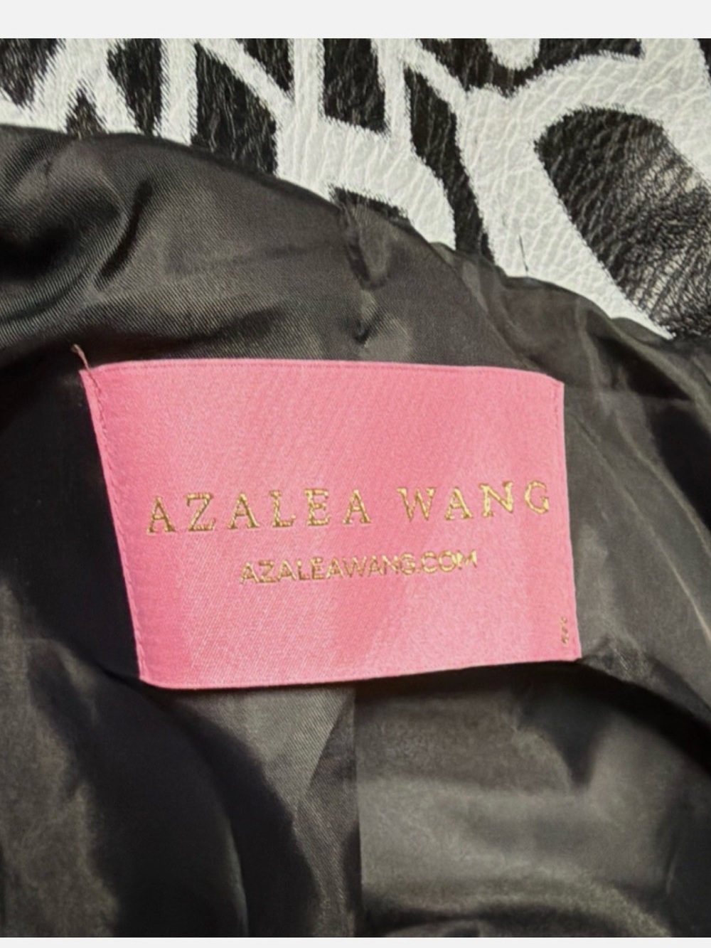 Azalea Wang No Game Graffiti-Print Black & White Faux Leather Moto Jacket. - Picture 7 of 8